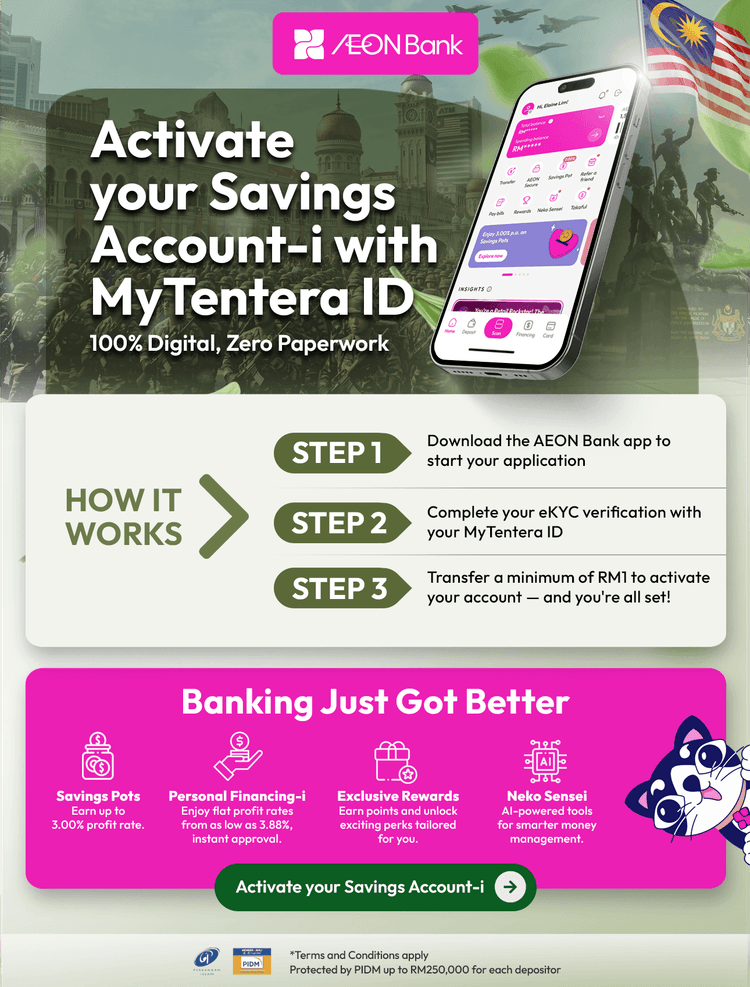 Supporting Malaysian Patriotic Heroes : AEON Bank Enables Digital Banking Onboarding with 'Kad MyTentera'